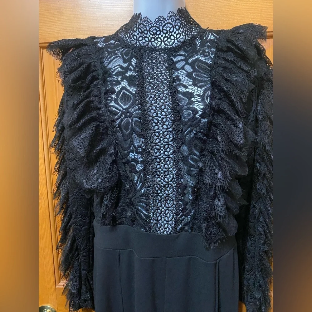 Fashion Nova In My Shadow Lace Stretch Jumpsuit - Picture 4 of 5